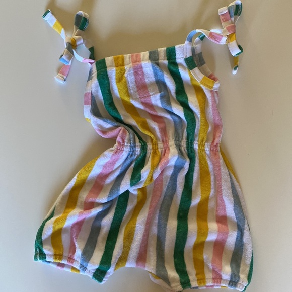 hugo loves tiki 18-24M shoulder-tie terry romper - Picture 4 of 4